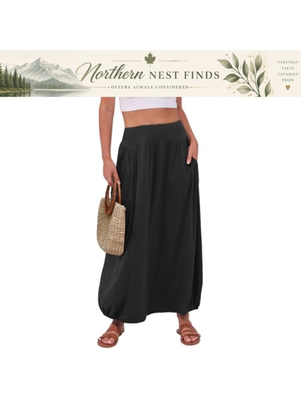 Women's High Waisted Maxi Skirt Summer Flowy Boho Long Skirt